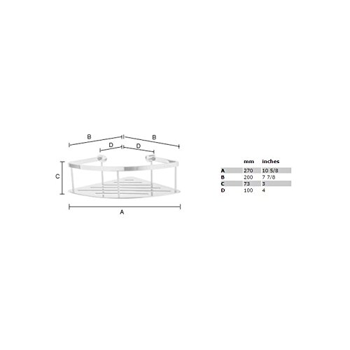 Smedbo DK3031 Sideline Seifenkorb Messing/Kupfer/Zink silber 27 x 10 x 7,3 cm - 2