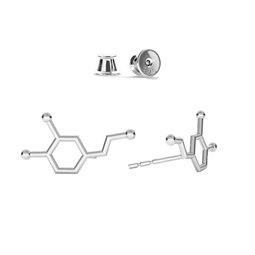 Pendientes de dopamina, plata 925