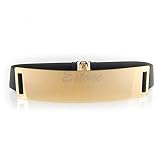 El metal dorado brillante muestra moda y elegante.