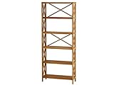Schönes, kompaktes Regal im modernen Massivholzstil