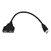 Produktbild Candyboom Tragbares Kabel HDMI-Splitter-Kabel Stecker auf Zwei HDMI 2-Buchse Y-Splitter-Adapter in HDMI HD LED-LCD-Fernseher 30 cm