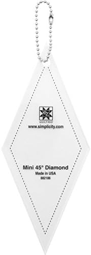 Mini 45 Degree Diamond with Key Chain Acrylic Template