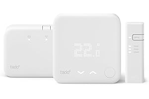 tado° Starter Kit - Wireless Smart Thermostat V3+ Incl. Programmer with Hot Water Control, Designed in Germany, Works with Alexa, Siri & Google Assistant