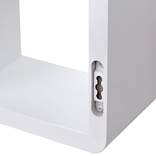 Songmics 3er Set Wandregal BücherRegal Regal CD-regal Weiß LWS102 - 4