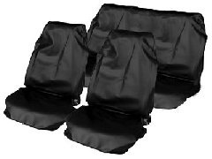 Streetwize HDWS Black Heavy Duty Waterproof Black- [2 Front/1 Rear] Full Set "Nylon" Seat Protectors- In Zip Bag