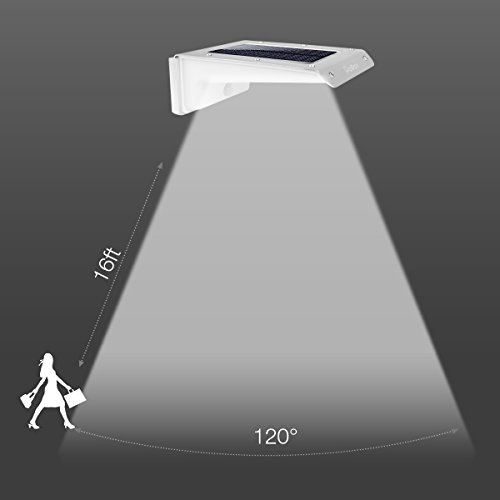 Panpany LED Leuchte großes Solarlicht Wasserdicht Außenbeleuchtung extrem hell Gartenlicht Bewegungssensor mit hoher Reichweite als Sicherheitsbeleuchtung für Wand oder Wege - 2