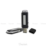 USB Portable Digital Audio Enregistreur vocal rechargeable dictaphone espion et disque flash USB 2.0 pour l'enregistrement des Interviews, réunions et les étudiants de l'apprentissage (Noir)