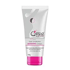 QRAA Advanced Lacto Dark Sensitive Underarm Whitening Cream For even toned underarms Paraben Free, 100 gram