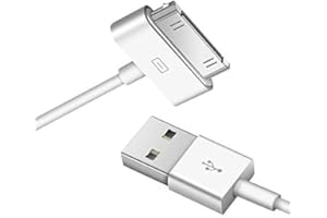 NOVAGO Câble 30 broches de recharge pour Phone 3, Phone 4, Phone 4s, iPad, Pad 2,Pad 3, Pod Nano 1/2/3/4/5/6, Pod touch 1/2/3/4, Pod classic 1/2/3 (1 M)