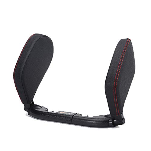 LH Car Headrest Cushion,180° rotation up and down to adjust the leather material, prevent lateral collision protection of the cervical spine suitable for everyone,C