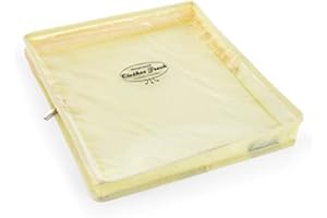 HANGERWORLD Pack of 5 Cream Breathable Cashmere Jumper Clothing Storage Pouch Bag with Clear Front