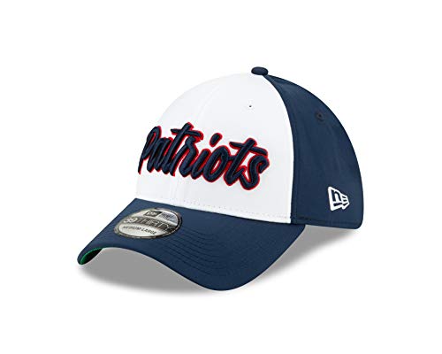 New Era New England Patriots 39thirty Stretch Cap NFL 2019 Sideline Home 1960 White/Navy - L-XL