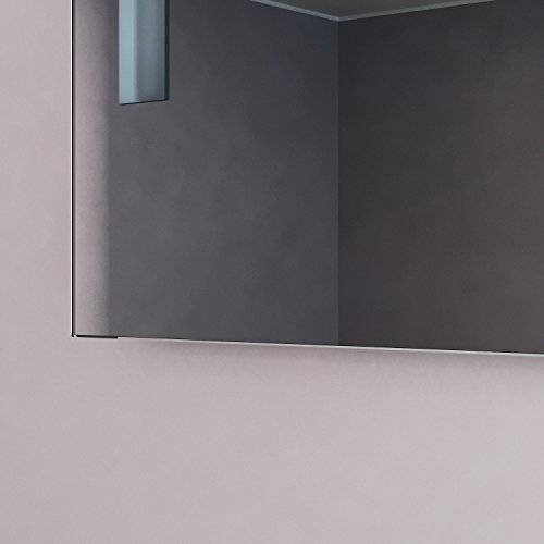 NEG Badspiegel MITRA 80x60cm (HxB) Spiegel (eckig) mit integrierter und energiesparender LED-Beleuchtung (warmweiß 3000 Kelvin) IP44 - 4