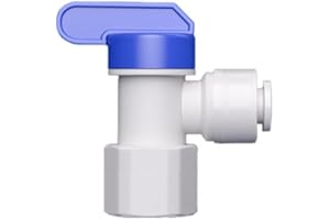 tooloflife 3/8“ Tank Kugelhahn, Ventilabsperrung: Inline-Hahn/Isolierventil, Schnellverschluss für RO-Umkehrosmose-Wasserfilter & Kühlschrank-Wasserleitungssysteme