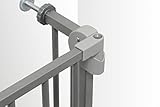 IB-Style – Treppengitter / Türgitter MIKA | Erweiterbar durch Verlängerungen | 75 – 175 cm | Auto-Close – automatisches Schließen | 90° Fixierung | Metall Silbermatt| Spannbreite 75 – 85 cm - 7