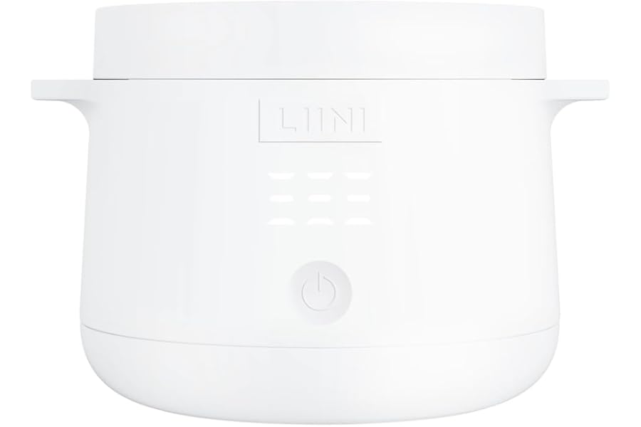 LIINI 2.0 PRO Porridge Warmer White - Battery Baby Porridge Warmer, 50 W, 10,000 mAh, Heating at the Touch of a Button, IP66, Leak-Proof, Stainless Steel Plate, BPA-Free, USB-C Aluminium Cable
