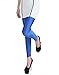 HDE Women's Shiny Solid Color Seamless Cool Stretch Leggings Great Seasonal Wear (Royal Blue)