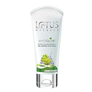 Lotus Herbals WhiteGlow Active Skin Whitening and Oil Control Facewash | 100g