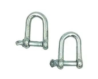 WeighTAJ Mild Steel (MS) Dee Shackle - Galvanized Finish - Ideal for Construction and Industrial Use (16mm, 2)