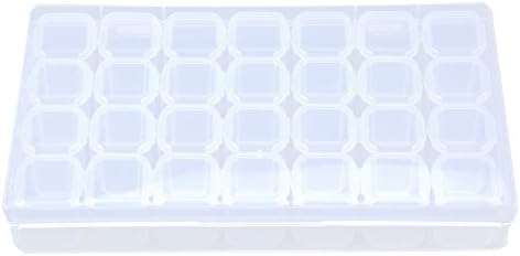 Mikolotuk 28 Slots Nail Art Tools Plastic Jewelry Storage Box Case Beads Organizer