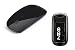 Produktbild Neue Ultra Slim/Kabellose optische Maus schwarz glänzend klein für Apple Mac, Windows PC/Desktop, Notebook - Micro USB, 3 Tasten