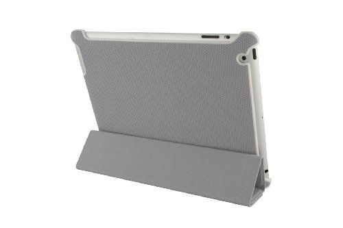 Eloja Apple iPad 4 / 3 / 2 Tasche Hülle Case aus strukturiertem Kunstleder, Grau