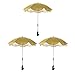 Produktbild perfeclan 3 x Wasserdicht Sonnenschirm UV Schutz Strandschirm Gartenschirm Sonnenschutz Kinderschirm Kinderregenschirm, Gelb