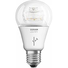 OSRAM LIGHTIFY Classic A LED-Glühlampe, 10 Watt, E27, klar, dimmbar / warmweiß 2700K / Kompatibel mit Alexa