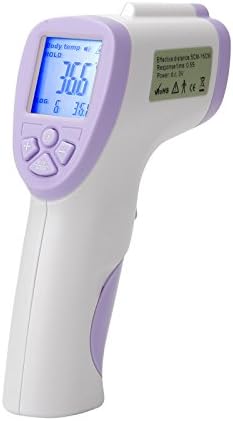 Non-contact Digital Infrared Thermometer Instant Read Temperature Gun Rubber Paint Technology blue Pink purple ( Color : Purple )