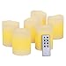 Price comparison product image Kohree Real Wax Flameless LED Candles Remote Control Candles Battery Operated Retro Unscented Ivory Votive Pillar Candles Light, Warm White (Pack of 6)