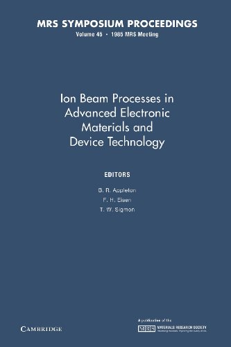 Ion Beam Processes in Advanced Electronic Materials and Device Technology: Volume 45 (MRS Proceedings)