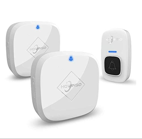 Sonnette de Porte, Étanche Enfichable Sonnette, 450m Gamme, 30 Mélodies, 4-Niveaux Volume (Blanc) Prix des