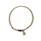 Pulsera fina talla ajustable de Seda Japonesa color dorado