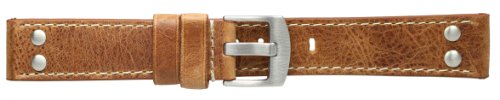 20mm Braunes Uhrenarmband Lederarmband M40 Fliegerarmband im Vintage-Stil, weie Steppnaht, Edelstahl Doppelnieten 20mm Braunes Uhrenarmband Lederarmband M40 Fliegerarmband im Vintage-Stil, weie Steppnaht, Edelstahl Doppelnieten