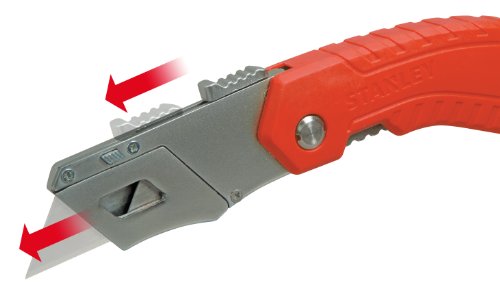 Stanley Sicherheitsklappmesser, automatischer Klingeneinzug, Trapezklinge 1992 enthalten, Vorschubmechanismus, 0-10-243 - 3