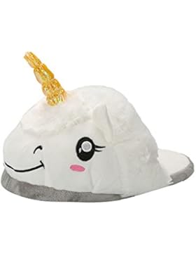 Très Chic Mailanda Damen Plüsch Pantoffeln Cartoon Kostüm Unicorn Hausschuhe Tierhausschuhe Weihnachtsgeschenk...
