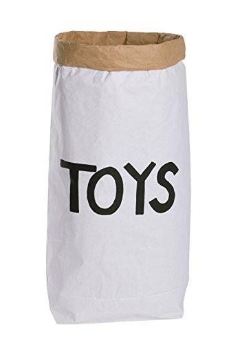 Preisvergleich Produktbild Papiersack Paper Bag Kraftpapier Beutel Braun Weiß 'Toys'