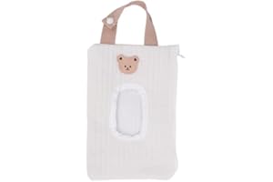 GAROSA Bolsa para Toallitas de Algodón Safety Group, Diseño de Dibujos Animados, Portátil para Coche y Exterior, 15 x 23 cm