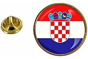 Akachafactory - Spilla con bandiera Croazia Croazia Croata rotonda