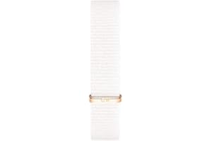 Daniel Wellington Petite Dover, Montre Blanc/Or Rose Bracelet, 12 mm, NATO, pour Femmes