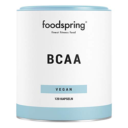 foodspring Gélules de BCAA, 120 gélules, Acides aminés essentiels pour la musculature, Fabriqué en Allemagne