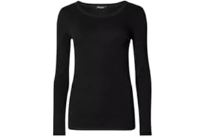 PRETTY ATTITUDE New Ladies Long Sleeve Round Neck Plain Basic Women's Stretch T-Shirt
