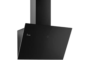 KKT KOLBE Campana Extractora 60 cm | Campana de Pared Inclinada | acero inoxidable | vidrio negro | apagado automático | Funcionamiento táctil | TRIO6014S