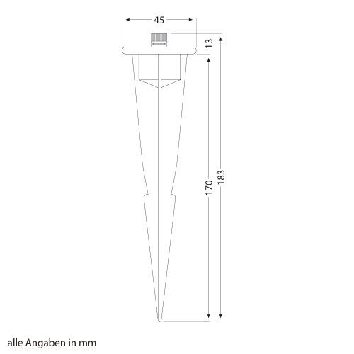parlat Garten-Erdspieß aus schwarzem Kunststoff für Leuchten - 2