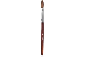 Alexnailart Kolinsky Sable Nail Brush Acrylic Brush for Acrylic Powder Nail Art Pen with Red Wooden Handle Manicure Design 12#
