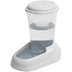 Ferplast Distributeur D'Eau pour Chats et Chiens Nadir Abreuvoir 3 Litres pour Animaux, Chiens de Taille Petite et Moyenne,Base Anti-Dérapante, 29,2 X 20,2 X H 28,8 cm Blanc