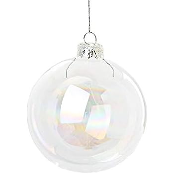 Produktbild von Weihnachtskugeln Plastik Klar Weihnachtskugeln,16 Pcs Befüllbare DIY Christbaumkugeln Aus Plastik, Durchsichtige Kunststoffkugeln, Weihnachtskugeln Baumschmuck Christmas Decorations