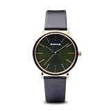 BERING Herren Analog Quarz Uhr mit Leder Armband 13436-469