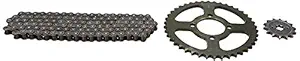 Uno Minda CH-1009 Quadra Rivet Chain & Alloy Steel Hardened Sprockets Chain & Sprocket Kit - R428 SIZE-118L / 14T / 42T(4H) For Bajaj Discover 100 DTS(From Apr'11)