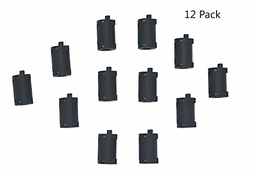 Case Wonder 12-Satz 9MM Innerer Magnet Noise Filters Ferritkern Filter Kabel-Clip Ferrit Kern RFI EMI Ferritkernfilter Ferritkern Ring Geräusch-Entstörer (9MM Innerer Durchmesser)